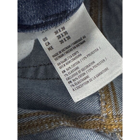 American Eagle AirFlex Skinny Jeans Whiskered Light Wash 30x30 Stretch Denim - Picture 7 of 9